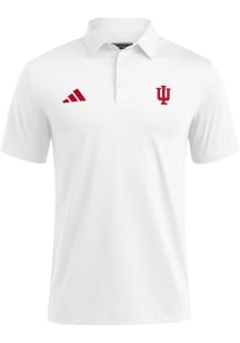 Adidas Indiana Hoosiers Mens White Ultimate365 Short Sleeve Polo