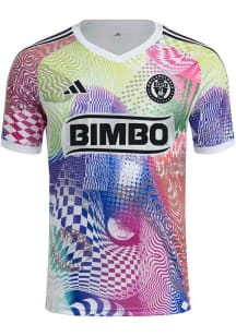 Adidas Philadelphia Union Mens White Pride Pre-match Jersey