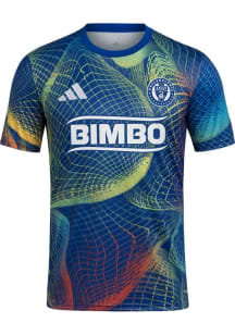 Adidas Philadelphia Union Mens Blue United We Play Pre-match Jersey