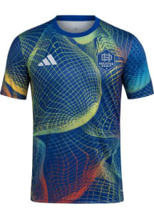 Adidas Houston Dynamo Mens Blue United We Play Pre-match Jersey