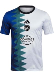 Adidas Sporting Kansas City Mens White Gaming Pre-match Jersey