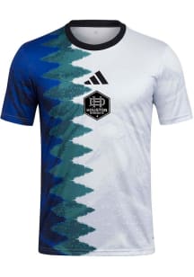 Adidas Houston Dynamo Mens White Gaming Pre-match Jersey