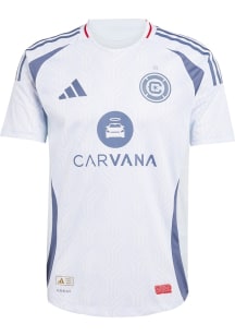 Chicago Fire Mens Adidas Authentic Soccer 25-26 Away Jersey - Light Blue