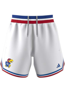 Adidas Kansas Jayhawks Mens White Swingman Shorts