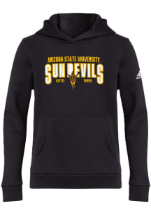Adidas Arizona State Sun Devils Youth Black Overspray Long Sleeve Hoodie