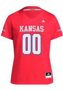 Adidas Kansas Jayhawks Womens Red Replica Football Jersey