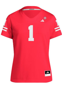 Adidas Nebraska Cornhuskers Womens Red Replica Football Jersey