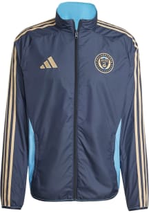 Adidas Philadelphia Union Mens Navy Blue Anthem Track Jacket