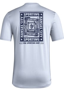 Adidas Sporting Kansas City Light Blue Local Warp Short Sleeve T Shirt