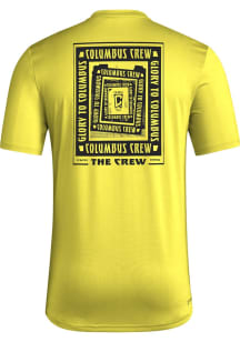 Adidas Columbus Crew Yellow Local Warp Short Sleeve T Shirt
