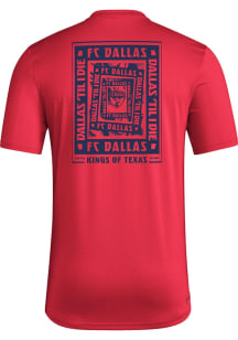Adidas FC Dallas Red Local Warp Short Sleeve T Shirt