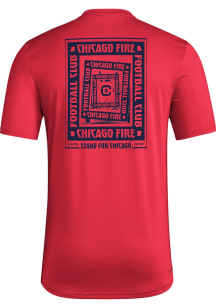 Adidas Chicago Fire Red Local Warp Short Sleeve T Shirt