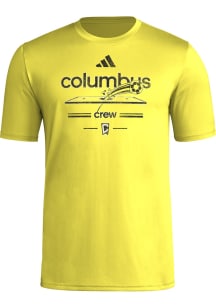 Adidas Columbus Crew Yellow Vintage Worldie Short Sleeve T Shirt