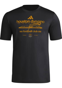 Adidas Houston Dynamo Black Vintage Worldie Short Sleeve T Shirt