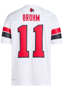 Adidas Louisville Cardinals White Brohm Throwback Premier Football Jersey