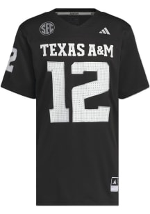 Adidas Texas A&M Aggies Black ADIZERO Strategy Football Jersey