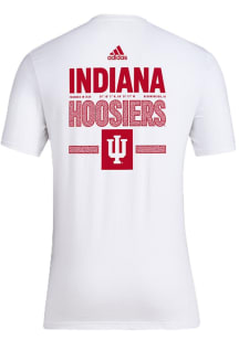 Adidas Indiana Hoosiers White Back On Deck Short Sleeve T Shirt