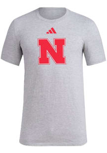 Adidas Nebraska Cornhuskers White Locker Logo Fresh Short Sleeve T Shirt