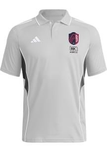 Adidas St Louis City SC Mens Grey Tiro Short Sleeve Polo