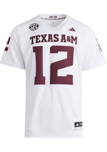 Adidas Texas A&M Aggies White Football Away Football Jersey