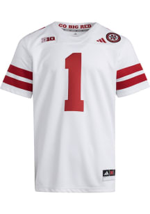Adidas Nebraska Cornhuskers White Football Away Football Jersey