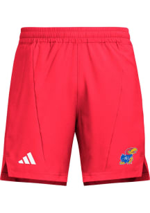 Adidas Kansas Jayhawks Mens Red Training Shorts