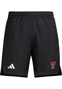 Adidas Texas Tech Red Raiders Mens Black Training Shorts