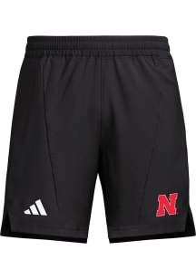 Adidas Nebraska Cornhuskers Mens Black Training Shorts