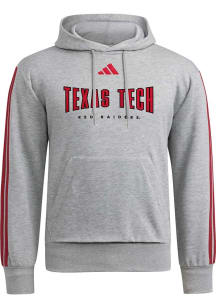 Adidas Texas Tech Red Raiders Mens Grey ARCH ABOVE FA Long Sleeve Hoodie