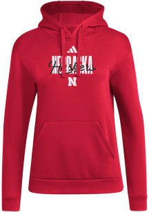 Adidas Nebraska Cornhuskers Womens Red Intertwine Hooded Sweatshirt