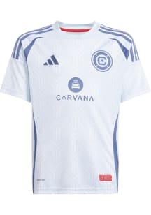 Adidas Chicago Fire Youth Light Blue 25/26 Away Replica Soccer Jersey