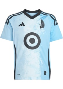 Adidas Minnesota United FC Youth Light Blue 25/26 Away Replica Soccer Jersey