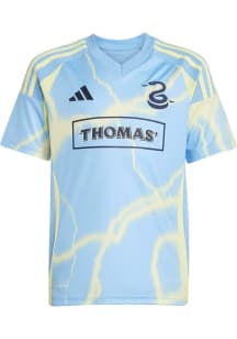 Adidas Philadelphia Union Youth Light Blue 25/26 Away Replica Soccer Jersey