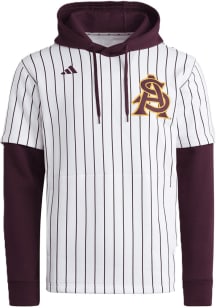 Adidas Arizona State Sun Devils Mens White Dugout Long Sleeve Hoodie