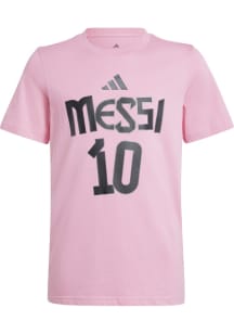 Lionel Messi Inter Miami CF Youth Pink Name and Number Design Player Tee