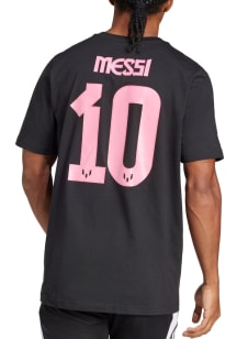 Inter Miami CF Black Adidas Name And Number Short Sleeve Player T Shirt