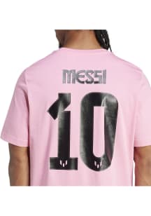 Inter Miami CF Pink Adidas Name And Number Short Sleeve Player T Shirt