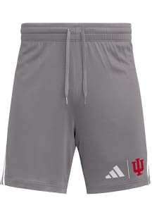 Adidas Indiana Hoosiers Mens Grey 3 Stripe Shorts