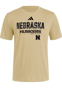 Adidas Nebraska Cornhuskers Natural Salute to Service Short Sleeve T Shirt