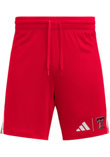 Adidas Texas Tech Red Raiders Mens Red 3 Stripe Shorts