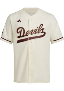 Adidas Arizona State Sun Devils Mens White The Gold Standard Baseball Jersey