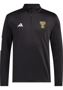 Adidas Texas Tech Red Raiders Mens Black Salute to Service Long Sleeve Qtr Zip Pullover