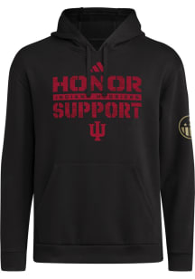 Adidas Indiana Hoosiers Mens Black Salute to Service Long Sleeve Hoodie