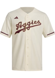 Adidas Texas A&M Aggies Mens White The Gold Standard Baseball Jersey
