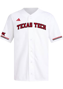 Adidas Texas Tech Red Raiders Mens White Replica Baseball Jersey