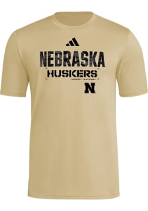 Adidas Nebraska Cornhuskers Natural Salute to Service Short Sleeve T Shirt