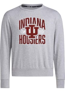 Adidas Indiana Hoosiers Mens Grey Vintage Long Sleeve Crew Sweatshirt