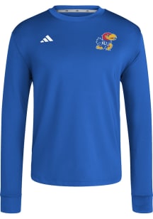 Adidas Kansas Jayhawks Blue Dugout Logo Long Sleeve T-Shirt
