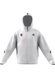 Adidas Indiana Hoosiers Mens White Z.N.E. Long Sleeve Full Zip Jacket