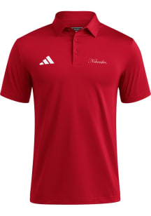 Adidas Nebraska Cornhuskers Mens Red Spring Fling Short Sleeve Polo